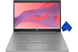 HP Chromebook 14" HD Laptop - Intel Celeron N4500, 4GB RAM, 64GB eMMC, Chrome OS, Newest Model (with Microfiber Cloth) - Mode