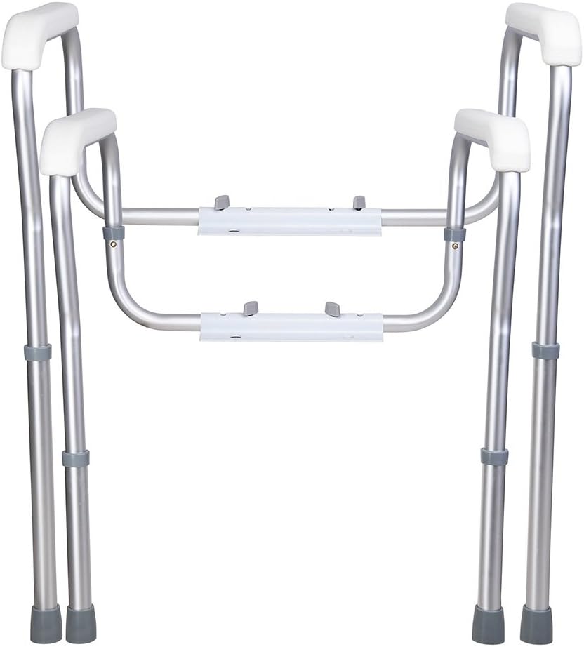 AW Adjustable Toilet Safety Frame Rail 375lbs Grab Bar Support Assist for Elderly Seniors Handicap Disabled: Home & Kitchen