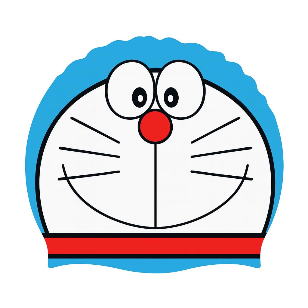 BLUE CAT Silicone Swimming Cap | Swim Cap | Pool Cap | Great comfort and fit | Art and Swimming