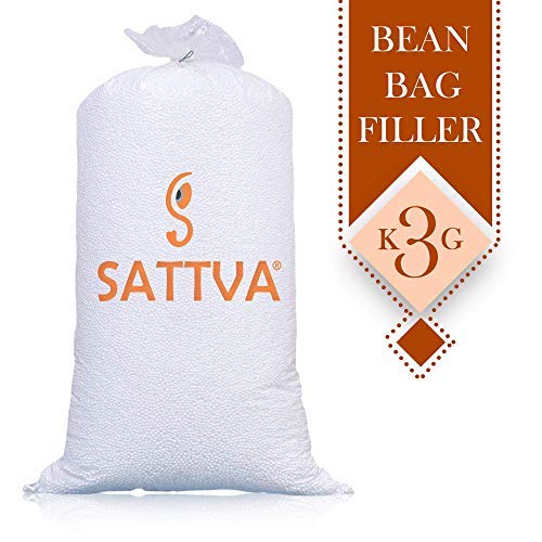 Sattva 3 kg Bean Bag Refill/Filler - Color White