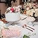 Rose Gold Serving Utensils Disposable Plastic 6 Serving Spoons, 6 Serving Forks - Set of 12