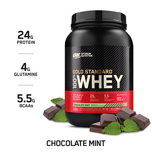 OPTIMUM NUTRITION GOLD STANDARD 100% Whey Protein Powder, Chocolate Mint 2 Pound (Packaging May Vary)