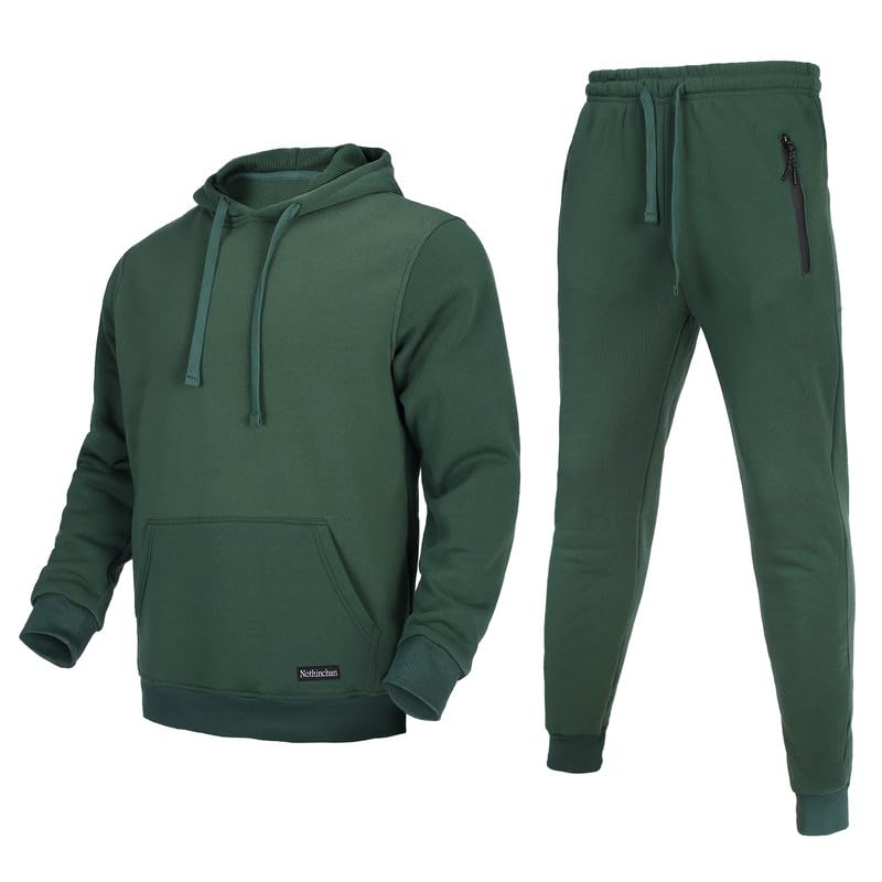Photo 1 of ** PANTS ONLY**
WearLink Men's Tracksuit 2 Piece Sweatsuit Set Long Sleeve Pullover Athletic Suit Hoodies Casual Sport Jogging Suits With Pockets?Dark Green-M