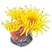 uxcell Concrete Base Silicone Coral Anemone Aquarium Plant Decoration, Yellow