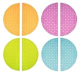 Premium Clear Colors Blue, Green, Magenta, and Orange Half Circle 6