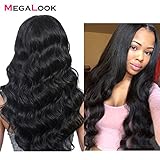 Megalook 360 Lace Frontal Wig with Baby Hair Brazilian Body Wave Human Hair Wigs with Pre Plucked Hairline Human Hair Lace Wigs Glueless 150% Density