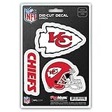 NFL Kansas City Chiefs Team Decal, 3-Pack