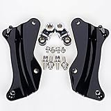 Astra Depot Glossy Black 4 Point Docking Hardware Kit for Harley Road King Street Glide 2014-2016