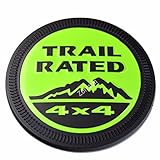 zorratin Metal Trail Rated 4x4 Round Emblem Badge for Jeep Wrangler Unlimited JK Cherookee Rubicon Liberty Patriot Latitude Acid Green