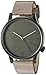 KOMONO ' Winston Regal' Quartz Stainless Steel and Leather Dress Watch, Color:Grey (Model: KOM-W2256)