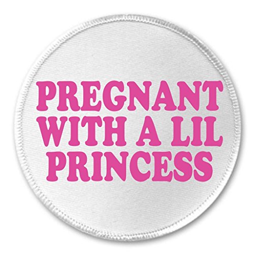Pregnant with a Lil' Princess 3" Sew On Patch Pregnancy Girl Daughter Baby Mom