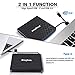 Kingbox External DVD Drive, Portable USB 3.0 Type-C CD/DVD Rewriter Burner Drive for Laptop Desktop PC Computer Windows Linux OS Apple Mac MacBook Pro Air iMac - High Speed Data Transfer - Black