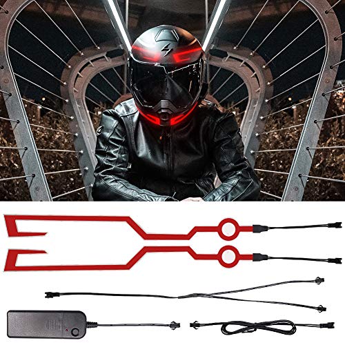 Motorcycle Helmet Light Driving Signal EL Strip Led Flashing Night Riding Safety Signal Flashing Stripe Sticker Durable Kit - Thumbnail 7