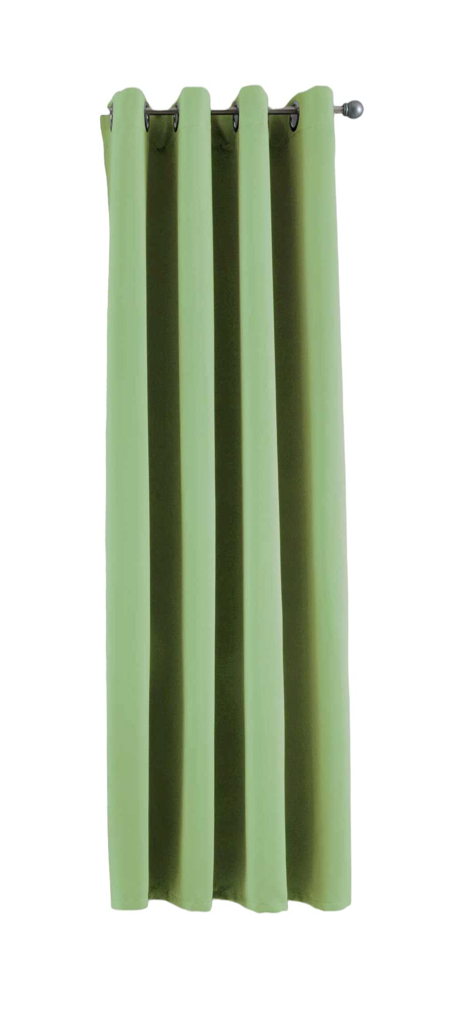 Gardinenbox NewYork Opaque Curtain, Green, H x W 160 x 140 cm, Pack of 1, Thermal Curtain, Blackout Curtain, Blackout Eyelets, Sound-Absorbing, Oeko-Tex UV Protection, Tieback, 201920600