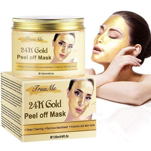 24k Gold Face Mask, Blackhead Remover Mask, Peel Off Blackhead Mask, Deep Cleansing Facial Mask Pore Shrinking, Anti Acne & Oil Control Soothing & Moisture Skin