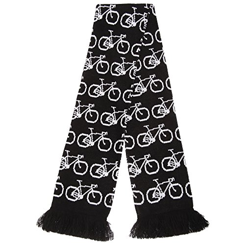 Floso® Unisex Bicycle Pattern Knitted Winter Scarf With Fringe