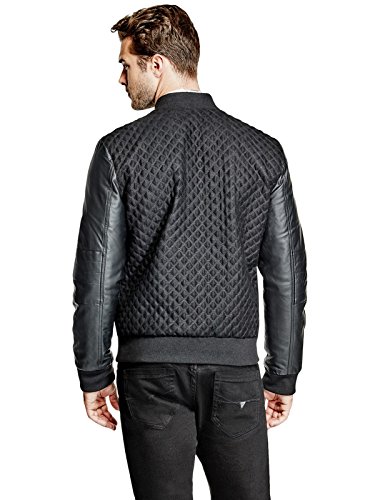 guess jake quilted bomber jacket