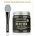 Dead Sea Mud Mask with Bentonite Clay, 8.8 oz, with Silicone Facial Mask Applicator Brush : Blackhead Remover & Pore Cleansing Mask for Minimizing & Purifying : 100% Natural, Paraben & Sulfate Free