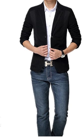 Amazon Co Jp Autek メンズ 春秋物 シンプル ファッション スーツ 洋服 背広 韓国風 カジュアル風 多色あり 着痩せ 3xl ブラック 服 ファッション小物