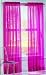 DreamKingdom - 2 PCS Solid Sheer Window Curtains/Drape/Panels/Treatment Brand New 58"Wx84"L - Hot Pink primary