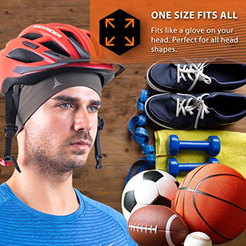 French Fitness Revolution Helmet Liner Skull Cap Beanie. Ultimate Thermal Retention and Performance Moisture Wicking. Fits Under Helmets - Thumbnail 4