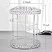 Cozihoma Acrylic Makeup Organizer Multi-Function Acrylic Carousel Makeup Holder Cosmetic Storage Fits for Lots of Cosmetics and Accessories (Rotate)