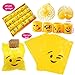 Emoji Party Favors Supplies Faces Jumbo Pack, Coil Springs (Slinkies), Balloons, Stickers, Rubber Wristbands Bracelets, Favor Goodie Bags, foci cozi Bulk Set Stuff Toys Gifts for Kids Children