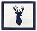 Sweet Jojo Designs Boys Accent Floor Rug Bedroom Decor for Navy and White Woodland Deer Kids Bedding Collection
