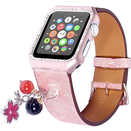 Apple Watch Band 42mm With Bling Rhinestone Metal Case Shiny