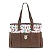 SoHo diaper bag Soren Owl 6 pcs nappy tote bag large capacity for baby mom dad stylish insulated unisex multifunction waterproof large capacity includes changing pad stroller straps Brown