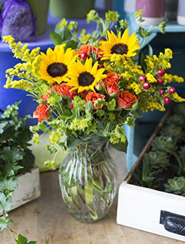 Blooms2Door Valentine's Day Favorite: Sunset Serenity Sunflower Mixed Bouquet with Vase - Thumbnail 2
