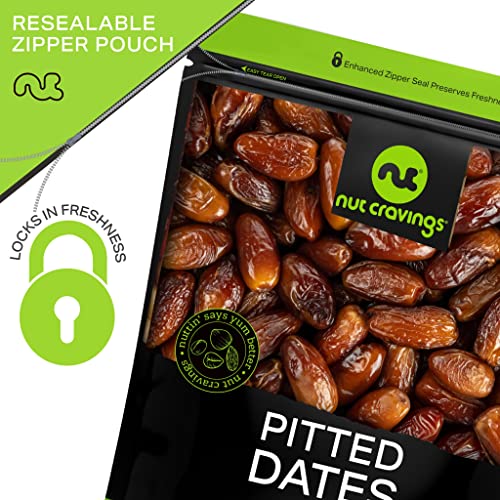 Sun Dried Deglet Noor Dates Pitted, No Sugar Added (16oz 1 LB) Packed