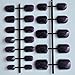 Shiny Surface Grape Purple 24 Pcs Sweet Candy Short Artificial False Fake Nails Full Wrapped Tips P44