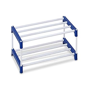 Ebee 2 Shelves Multipurpose Rack (Blue,Steel Coated)