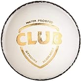 SG Club Leather Ball, Four Pitch (White) Cricket Ball