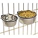 ProSelect 8-Ounce Stainless Steel Coop Cups for Pet Food – Pet Bowls Attaches Securely to Cage with Plate and Wingnut