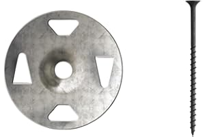 Schluter Kerdi-Board Screws and Washer Set - Fastens Kerdi-Board to Wood Stud Framing - Includes 100 Coarse Thread Screws and 100 Galvanized Steel Washers – KBZS35GT32Z100