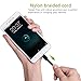 BULESK USB iPhone Cable 6' Nylon Braided Lightning to USB iPhone Charger Cord for iPhone 7 Plus 6S 6 SE 5S 5C 5, iPad 2/3/4 Mini Air Pro, iPod - Black/Blue, 3 Piece