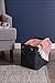 DII Collapsible Variegated Polyester Storage Bin, Large, Black
