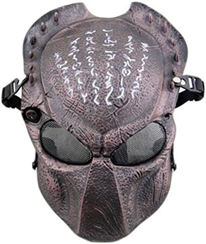 Hunter Tribe Outdoor Halloween Protection Mask (Bronze-red)