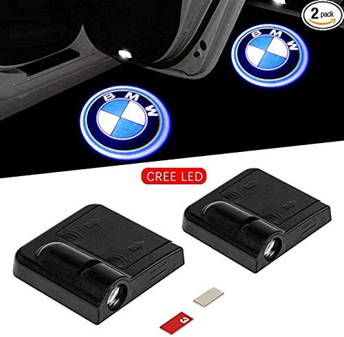 2 Pcs Wireless Car Projection Cree LED Projector, Car Door Welcome lights, Led Car lights, Logo Lights, Shadow led Lights for BMW