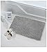 NTTR Super Soft Bath Mat Microfiber Shag Non Slip Absorbent Fast Drying Bathroom Carpet Shower Rug (Gray 24’’x36