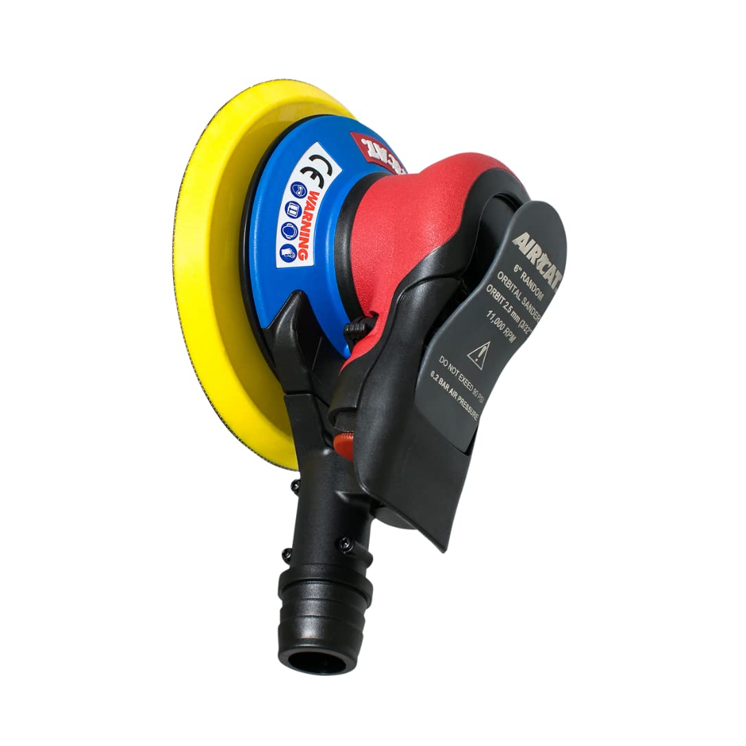 AIRCAT Herramientas Neumáticas 6700-6-332SV: Lijadora Orbital de Palma Autoaspiradora 11,000 RPM