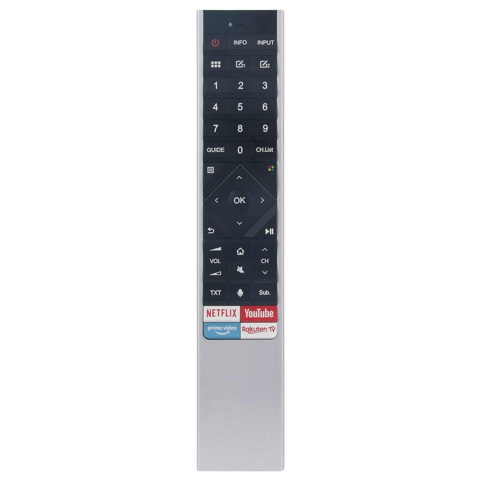AULCMEET ERF6A62 New Replace Voice Remote fit for Hisense 4K OLED TV H55O8B OLED H55U8B H55U7B H55U8BE H55U8BUK H65U8B H65U8BE H65U8BUK HE55U7A9EUWTSG HE65U7A9EUWTSG HE55A8000KWTSG