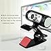 HD 1080P Webcam with Microphone for Desktop Standing and Clip-on,PC USB Video Web Camera Cam Live Streaming 90-Degree Extended View for Video Calling (Black-2)