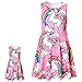 Sleeveless Unicorn Dresses for Little Girls Casual Summer Sun Dresses 7 16 Red