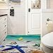 Anshinto 3D Beach Floor/Wall Sticker Removable Mural Decals Modern Vinyl Art Living Room Decors (A)