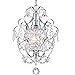LuFun Modern Crystal Chandeliers,Crystal Pendant Light,Chandelier Lighting Fixtures,Ceiling Light for Living Room Bedroom Restaurant Hallway (1-Light,Chrome)
