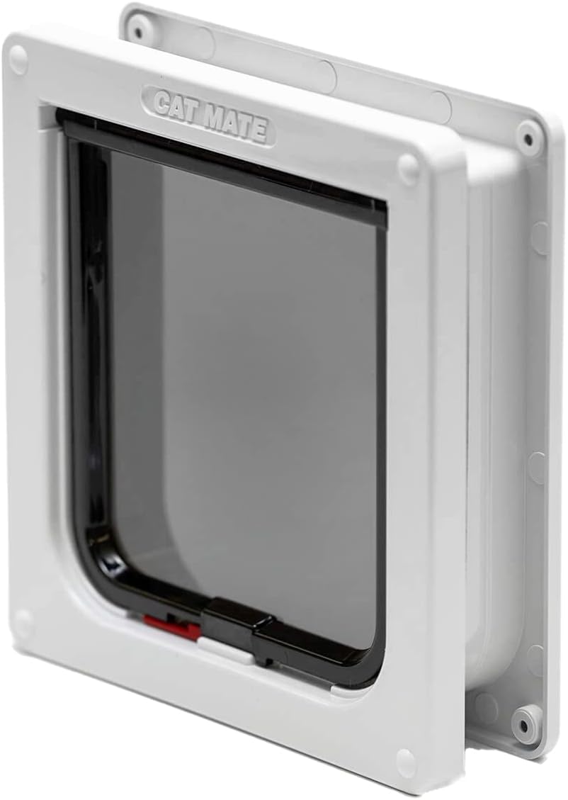 Cat Mate Lockable Cat Flap with Door Liner to 50mm White 234 W