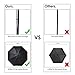 Prodigen Travel Mini Umbrella Windproof UV Folding Compact Umbrella Portable Lightweight Sun & Rain Umbrellas for Women and Men (Black)